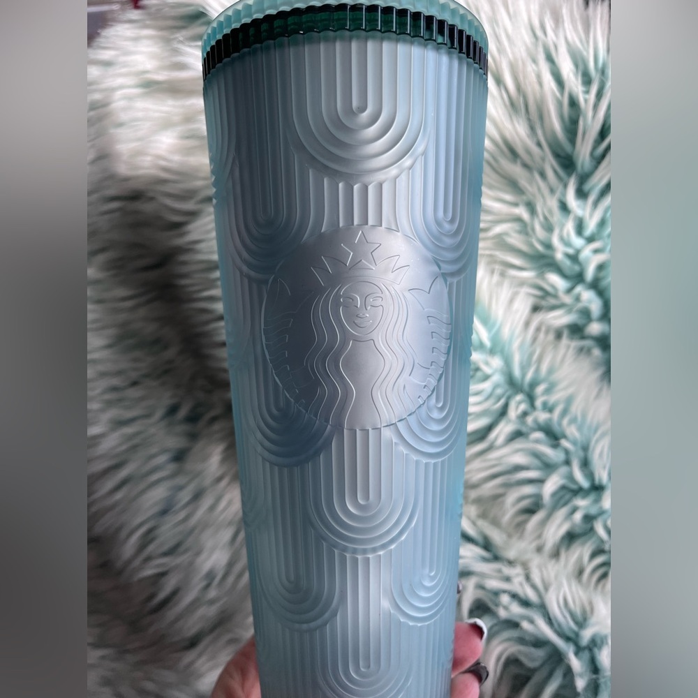 Starbucks Venti, Frosted, Aqua Blue Tumbler